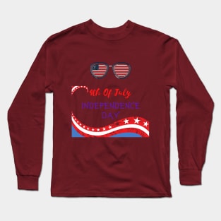 4th of july independence day american flag. Edit Long Sleeve T-Shirt